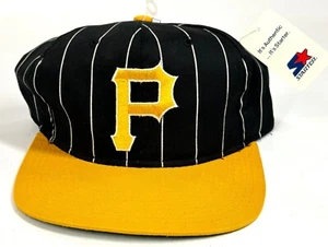 Pittsburgh Pirates STARTER 1990S NEW Striped P logo Snapback Baseball Cap NOS - Picture 1 of 9