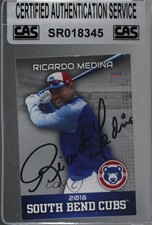 2018 Choice South Bend Cubs Ricardo Medina #32 CAS Certified Sealed Auto