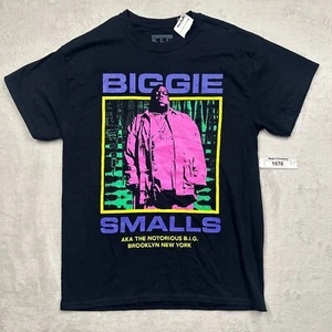 Notorious BIG Mens Sz L Black Biggie Smalls T-Shirt Graphic Print Hip Hop 90s - Picture 1 of 10
