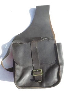 VTG Western Brown Genuine Leather Horse Riding Saddlebags NICE! - Picture 1 of 10