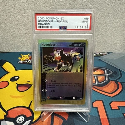 2003 Pokemon EX Dragon Reverse Holo Houndour eReader #59/97 - PSA 9 - Image 1 of 2