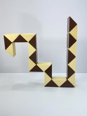 Vintage Rubik's Snake Twist Puzzle 1980s Original Magic Toy Shape Game - Image 1 of 4