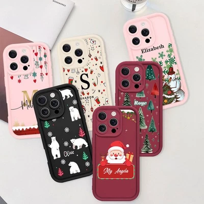 Capa telefone Natal personalizada para iPhone 16 15 Plus 17 14 Samsung S24 FE - Imagem 1 de 4