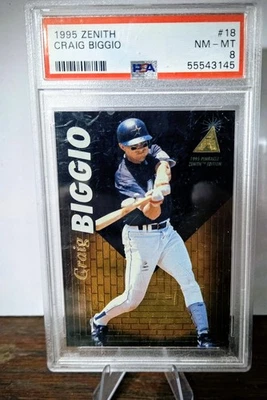 1995 年 Pinnacle Zenith 版 - Craig Biggio #18 休斯顿太空人队 — 第 1/2 张图片