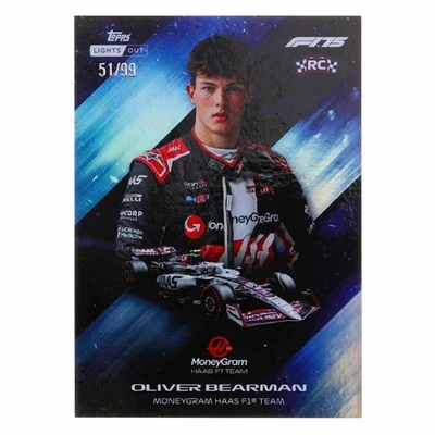 Oliver Bearman RC Rookie Topps Lights Out 2025 F1 Formel 1 Formula 1 Nero 51/99 - Bild 1 von 2
