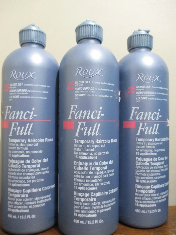 Roux Fanci-Full Rinse временный цвет волос 25 позолоченная лилия 15 унций мгновенное *ЛОТ ИЗ 3 - Изображение 1 из 1