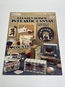 Leisure Arts Country Things Plastic Canvas Pattern Leaflet 1083 - Picture 1 of 5