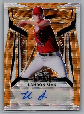 2023 Leaf Metal Landon Sims AUTO #BA-LS1 Gold 1/1 * - Image 1 of 2