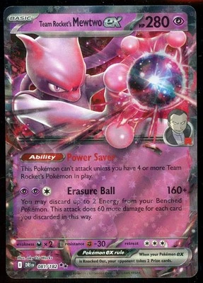 Team Rocket's Mewtwo ex 081/182 Sv10: Destined Rivals Holo - Image 1 of 2