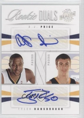 2009 Season Update Rookie Duals Signatures /99 AJ Price Tyler Hansbrough Auto RC - Image 1 of 2