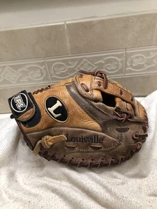 "Guante de receptor de softbol Louisville para mujer grueso pesado roto en 34"" tiro derecho" - Imagen 1 de 19