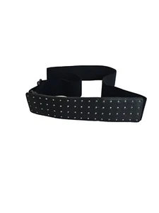 BCBG MAX AZRIA Belt Stretch Black M/L 31-37 Inches Bling - Picture 1 of 11