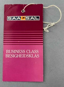 SAA SOUTH AFRICAN AIRWAYS BUSINESS CLASS AIRLINE BAG TAG LUGGAGE BAGGAGE LABEL - Picture 1 of 2