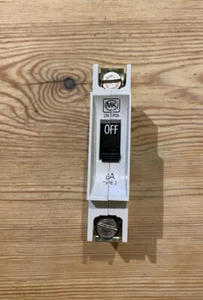 MK LN5906 6A Amp Typ 2 einpolig MCB M6 BS3871 Leitungsschutzschalter 230V - Bild 1 von 2