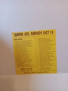 Allman Brothers Band#1 Super CFL Survey Radio Station Chart Oct13 Mint - Picture 1 of 5