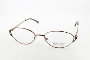 CALLIGRAPHY WHARTON Shiny Brown 54-18-140 Frames Flex Hinges B121 - Picture 1 of 12