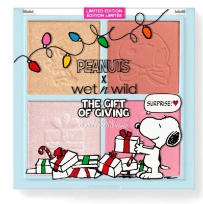 Wet N Wild Peanuts The Gift Of Giving Face Quad Palette Blush Highlighter - Image 1 of 2