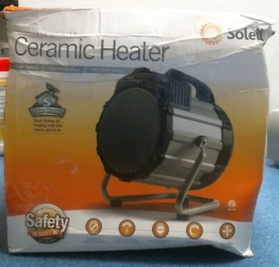 Calentador de cerámica utilitario portátil Solei **DAÑADO** (70113) FS Foto 1 de 4