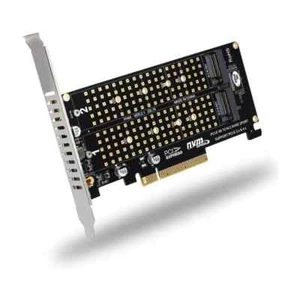 Dual M.2 NVMe PCIe x8 Split Card with PCIe 4.0 Support for SSD RAID Expansion - Picture 1 of 6