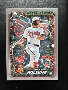 Jackson Holliday 2024 Topps Holiday Silver Glitter Rookie Card #H50 - Orioles - Picture 1 of 2
