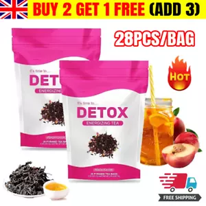 28PCS Natural Detox Tea -Support Healthy Weight Reduce Bloating For Health UK - Picture 1 of 11