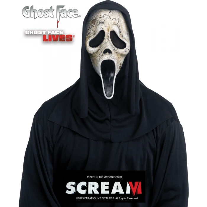 Scream Ghost Face Adult Aged Hooded Halloween Mask Halloween Horror - Image 1 of 1