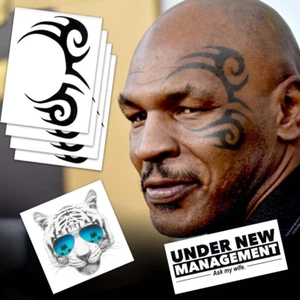 Fashiontats Mike Tyson Tribal Design Temporäre Tattoos (9 Blatt) | plus BONUS Tig - Bild 1 von 9