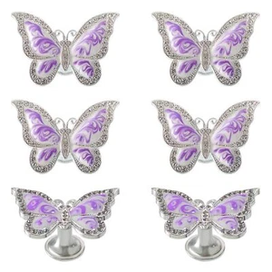 Butterfly Cabinet Knobs6 Pieces Butterfly Knobs Single Hole Pulls Handles Decora - Picture 1 of 7