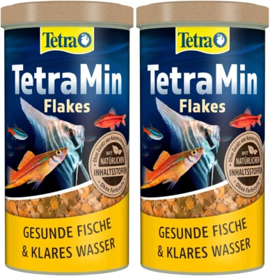 TetraMin XL Flakes Fischfutter Flocken Hauptfutter für Aquarienfische 2 x 1L - Bild 1 von 4
