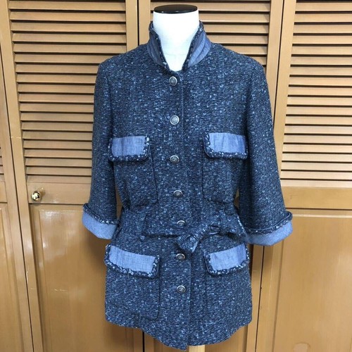 Giacca CHANEL in tweed con cintura taglia 38 rara