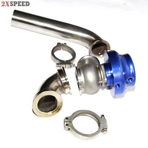38MM V-band Wastegate+ Exhaust 75 degree adapter +90 Degree Elbow Inlet Adapter - Picture 1 of 7