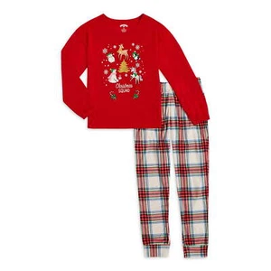 Girls Christmas & Holiday Long Sleeve Top And Jogger Pajama Set Size XXL Red - Picture 1 of 2