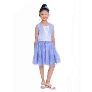 DISNEY'S FROZEN ELSA SNOW QUEEN GIRL HALLOWEEN Cosplay Dress original size 6/6X - Picture 1 of 7