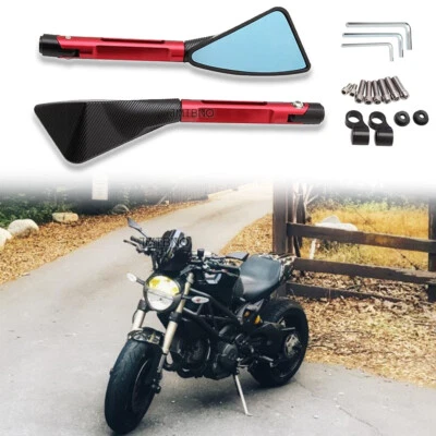 Espejo retrovisor triangular moto para Ducati Monster 1200 821 696 797 800 937 Foto 1 de 4