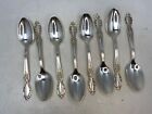 Wm. Rogers & Son Victorian Rose Set of 8 Spoons Teaspoon Silver-plated