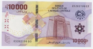 Central African St. 10000 Francos 2020 Pick 704 UNC Uncirculated Banknote - Bild 1 von 2