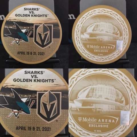 PATRICK MARLEAU 4-19 -21 San Jose Sharks / Vegas Golden Knights Puck Gordie Howe Cover