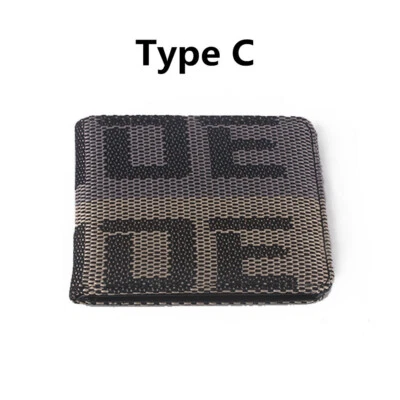 JDM Custom Stitched B/G Racing Fabric Bifold Wallet Leather Gradate Men - Image 1 of 4