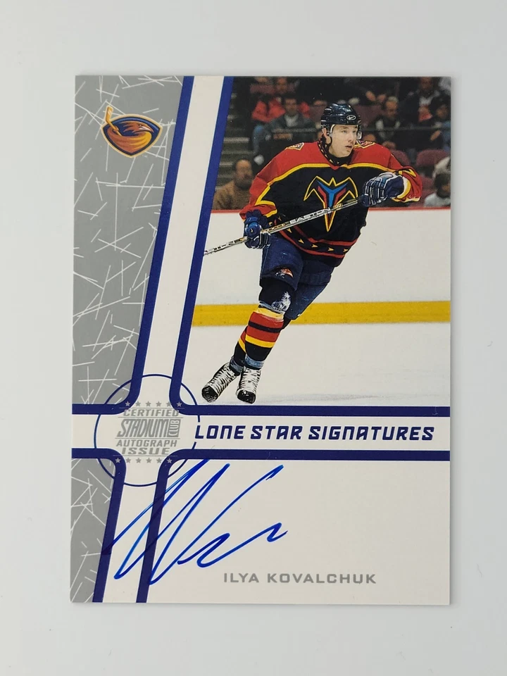2002-03 Topps Stadium Club Lone Star Signatures Blue Ilya Kovalchuk #LS-IK Auto - Image 1 of 2