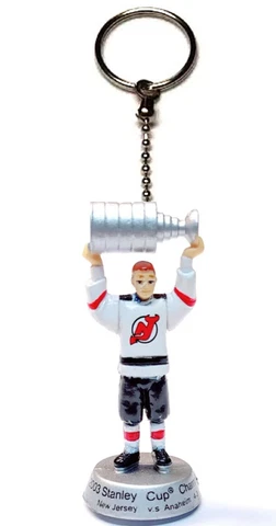 2003 NEW JERSEY DEVILS KEYCHAIN NHL 1.5" TALL MINI FIGURE STANLEY CUP CHAMPION Cover