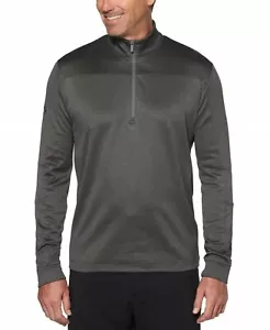 NWT Callaway Golf Mens Waffle 1/4 Zip Thermal Pullover Sweater Gray MSRP: $75 - Picture 1 of 3