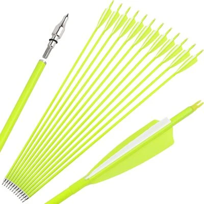 30" Carbon Arrows Archery 4" Turkey Feather SP600 Arrowhead Bow Shooting Hunting - Image 1 of 4