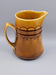 Vintage 1970's Homer Laughlin Golden Harvest Brown Pottery Creamer Mini Pitcher - Picture 1 of 13