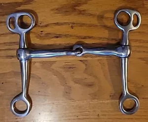 Western Tom Thumb 5" Snaffle Bit 5 3/4" Cheeks Horse Pony Training English - Picture 1 of 6