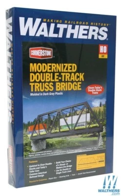 Walthers 933-4510 Modernized Double-Track Truss Bridge Kit HO Scale Train - Image 1 of 4