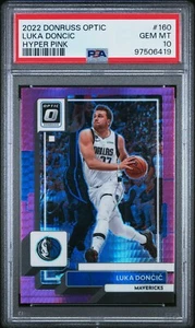 LUKA DONCIC 2022 Donruss Optic Hyper Pink #160 Mavericks PSA 10 GEM MINT - Picture 1 of 3