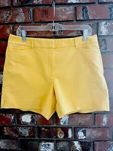 WHBM White House Black Market Women's Size 8 Yellow The 5” Shorts Chino
