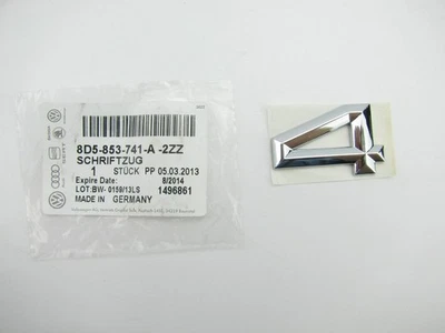 NUEVA TAPA DE CUBIERTA TRASERA GENUINA *4* emblema OEM para Audi A4 S4 2000-2002 8D5853741A2ZZ Foto 1 de 2