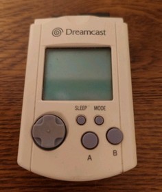 Sega Dreamcast VMU White OEM Tested HKT-7000 Memory Card Official Visual Unit
