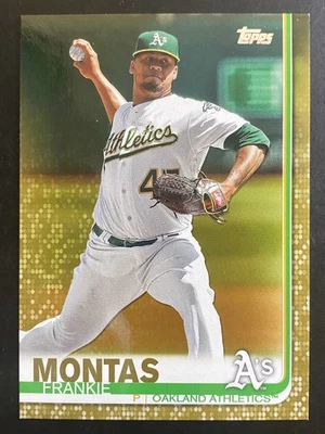 Frankie Montas 2019 Topps Update Baseball GOLD /2019 Oakland Athletics #US215 - Image 1 of 2